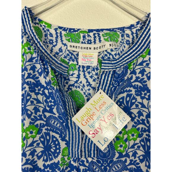Gretchen Scott NWT Shift Dress East India Print Sz Medium Preppy Coastal - Picture 5 of 6